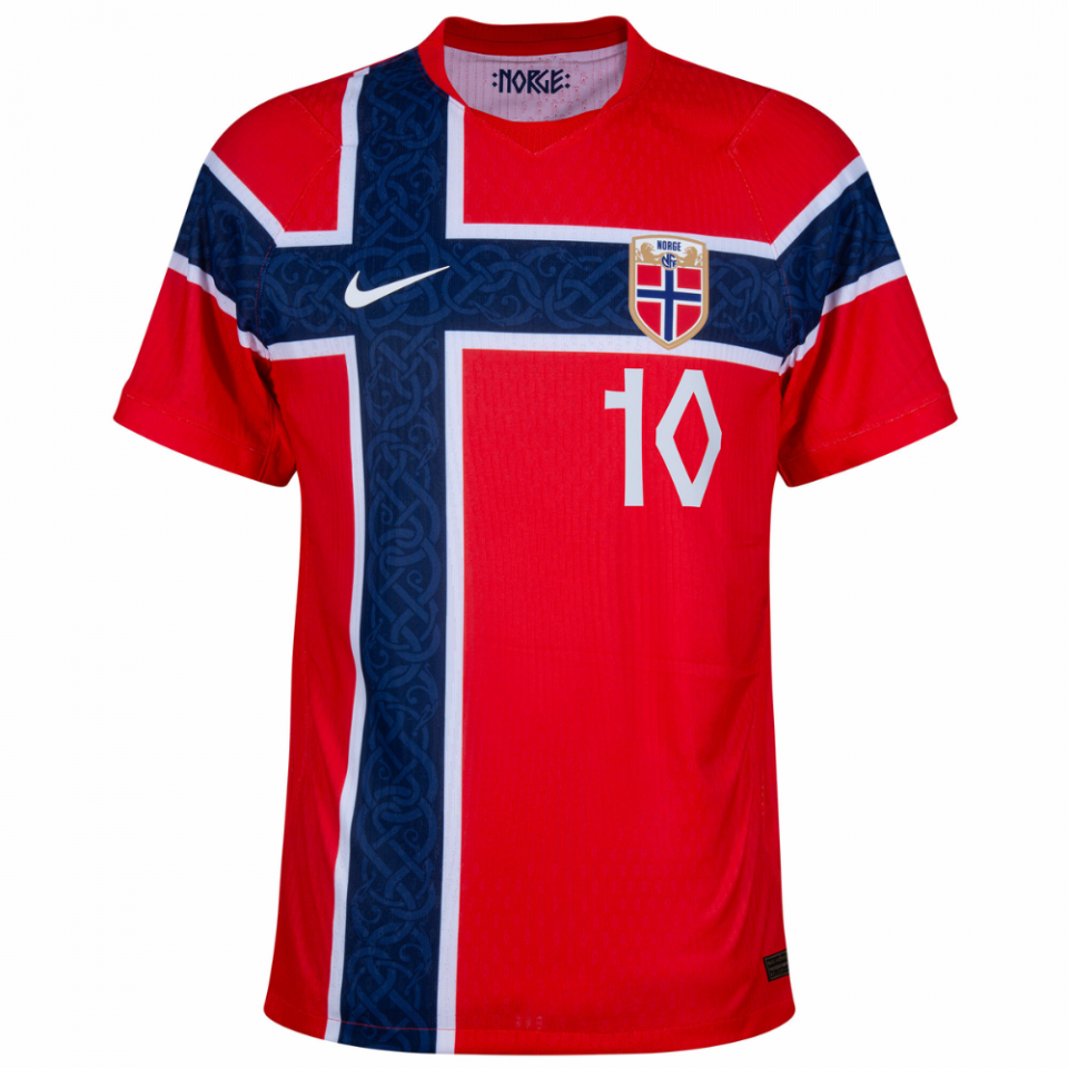 Nike ØDEGAARD 10 ノルウェー　ウーデゴール Nike Norway 2026 Home Match Jersey MARTIN ODEGAARD 10